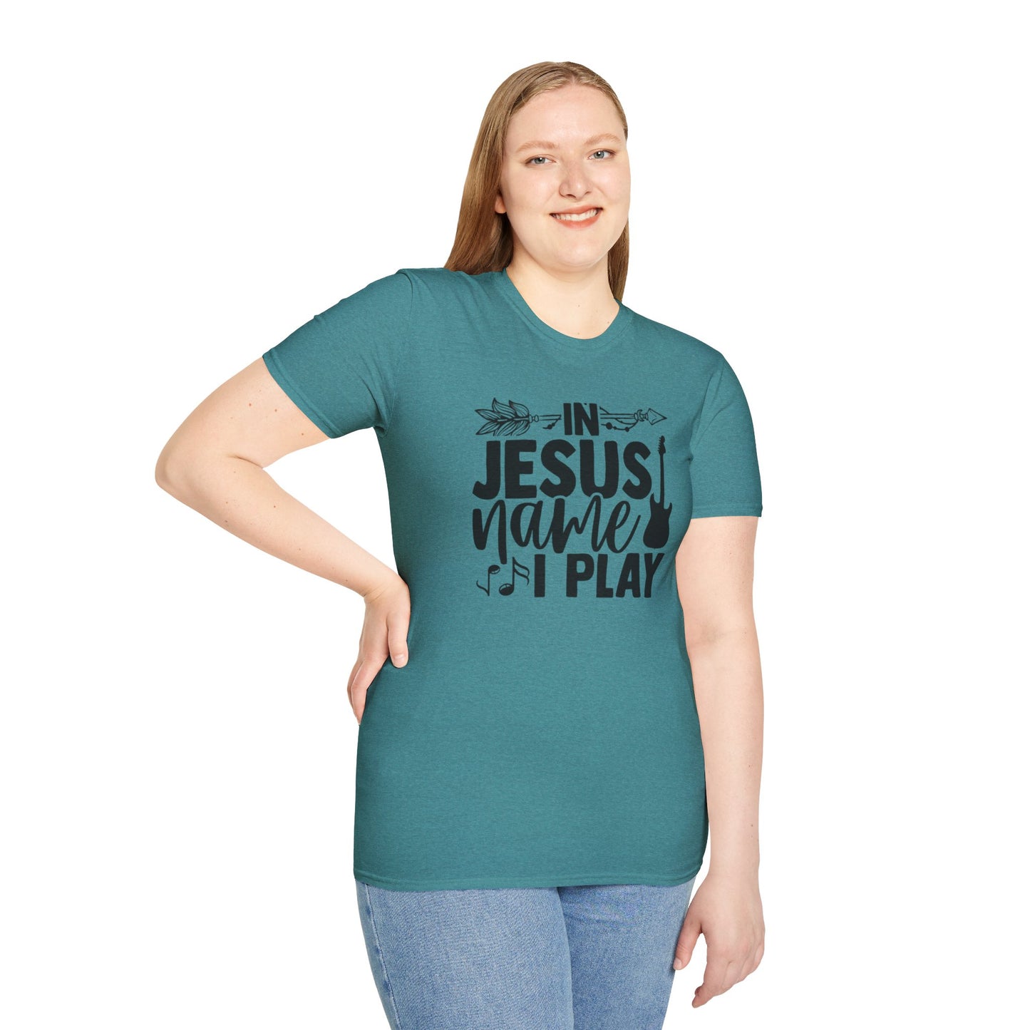 Unisex Softstyle In Jesus Name I Play T-Shirt