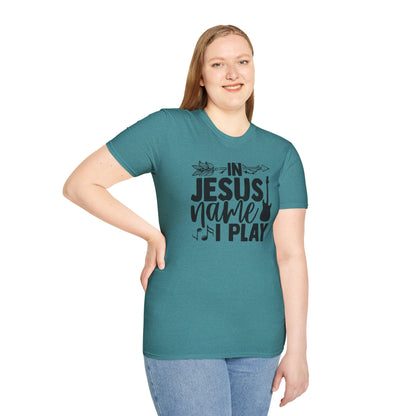 Unisex Softstyle In Jesus Name I Play T-Shirt