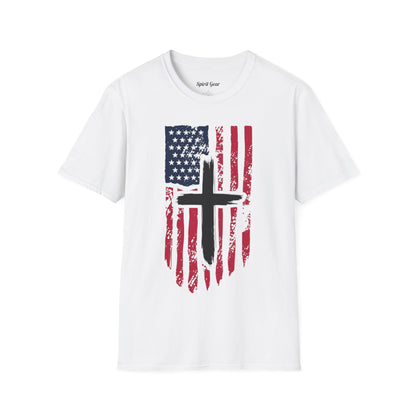 Unisex Cross in Flag Softstyle T-Shirt