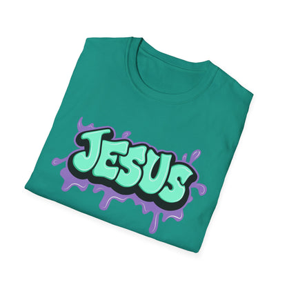 Jesus Paint Splash Unisex Softstyle T-Shirt