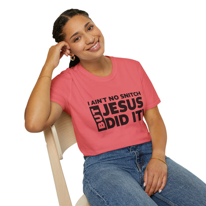 No Snitch Unisex Softstyle T-Shirt