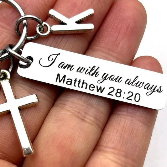 I Am Always with You Stainless Steel Laser Engraved Keychain